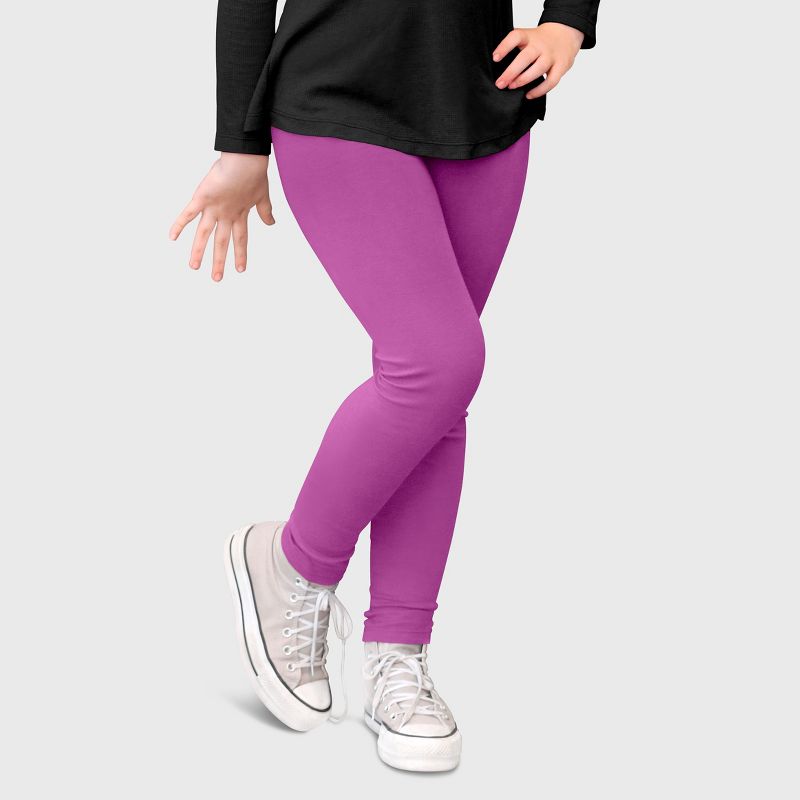 City Threads Girls 100% Cotton Leggings - USA-Made, Soft, Breathable & Sensory Friendly for Kids/Toddlers (Part 3)