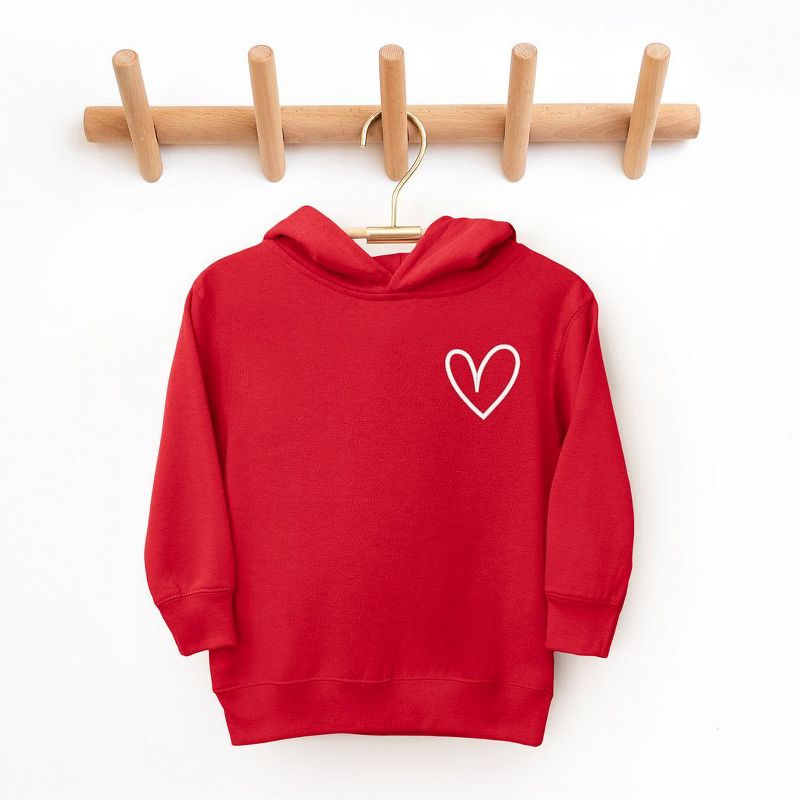 The Juniper Shop Embroidered Hand Drawn Heart Toddler Graphic Hoodie