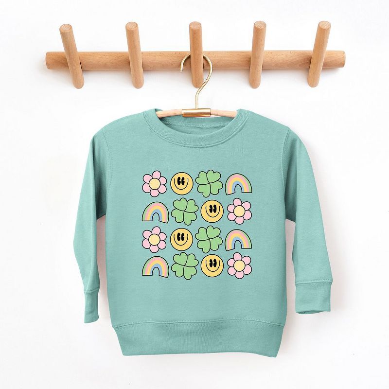 The Juniper Shop Smiley Clover Daisy Youth Ultra-Soft Graphic Sweatshirt