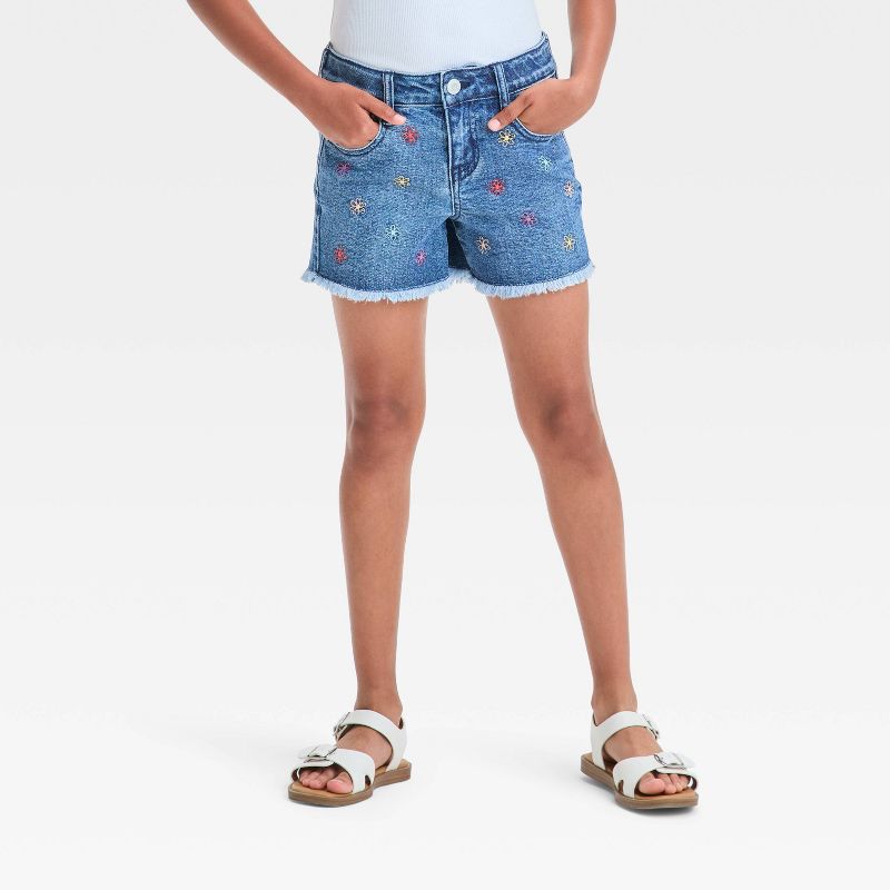 Girls' Mid-Rise Cutoff Jean Shorts - Cat & Jack™