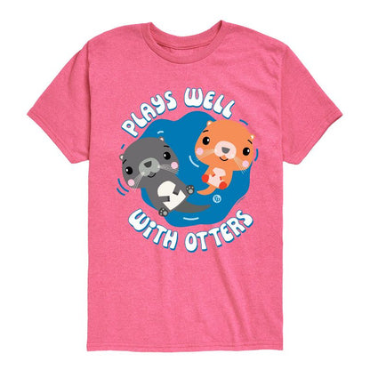 تي شيرت جرافيكي بأكمام قصيرة من فيشر برايس للأولاد - يُناسب ثعالب الماء