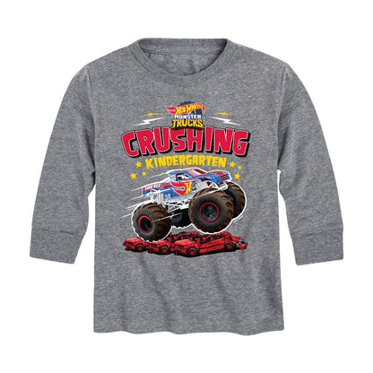 Boys' - Hot Wheels - Crushing Kindergarten Long Sleeve Graphic T-Shirt