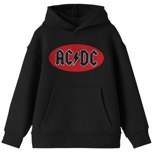 ACDC Boys Black Long Sleeve Hooded Sweatshirt