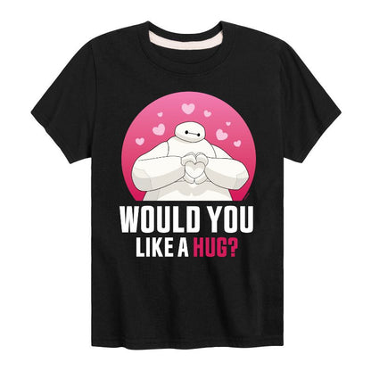 Boys' - Disney - Big Hero 6 Baymax Would You Like A Hug Short Sleeve Graphic T-Shirt