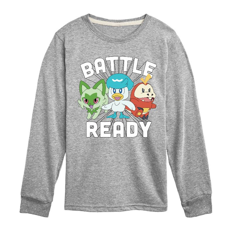 تي شيرت جرافيكي بأكمام طويلة للأولاد - بوكيمون - جاهز للمعركة