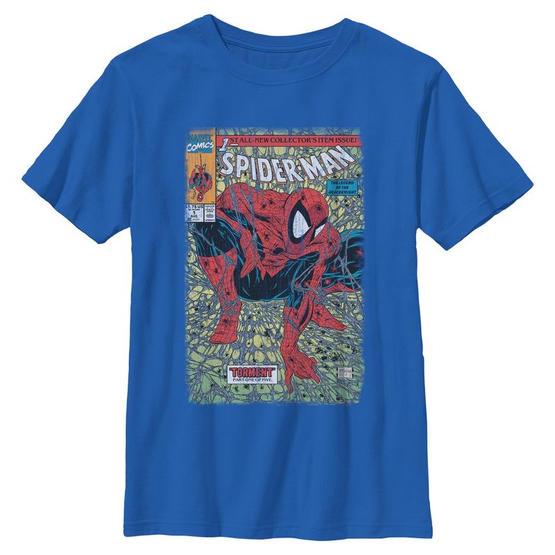 Boys Marvel Spider-Man Torment Comic Cover T Shirt