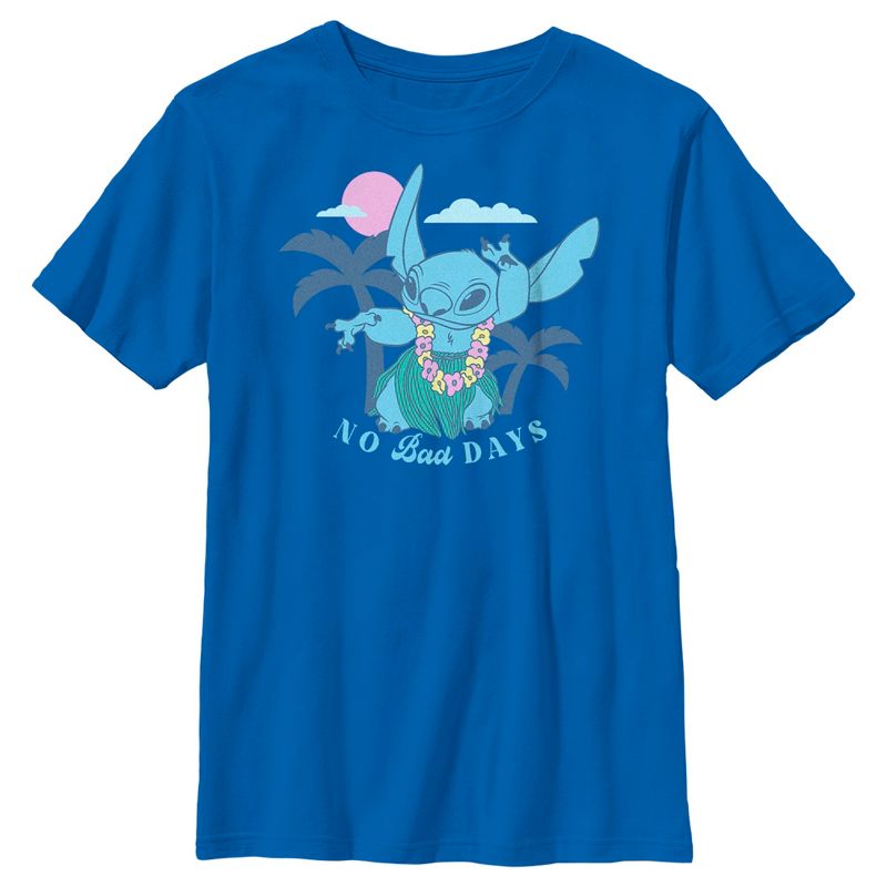 Boy's Lilo & Stitch No Bad Days Hula Stitch T-Shirt