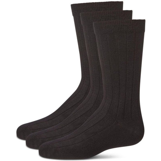 Memoi Boys' Ribbed Rayon from Bamboo Blend Crew Socks