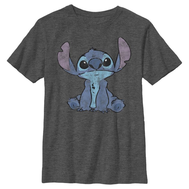 Boy's Lilo & Stitch Simple Watercolor Stitch T-Shirt