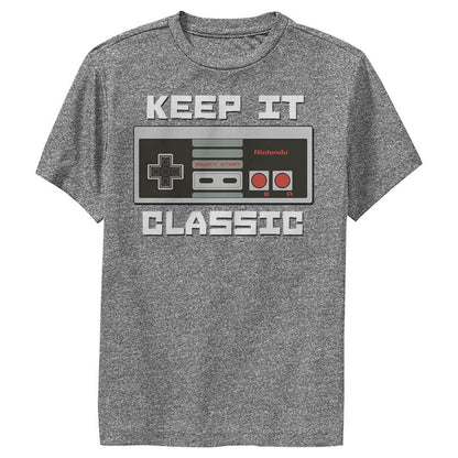 تي شيرت أداء وحدة تحكم نينتندو NES الكلاسيكية للأولاد