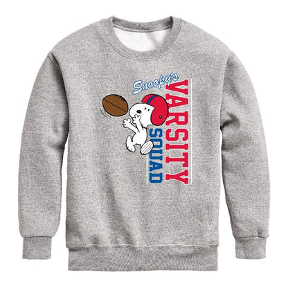Boys' - Peanuts - Snoopy's Varsity Squad Graphic Long Sleeve Fleece Sweatshirt