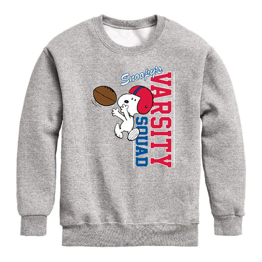 Boys' - Peanuts - Snoopy's Varsity Squad Graphic Long Sleeve Fleece Sweatshirt