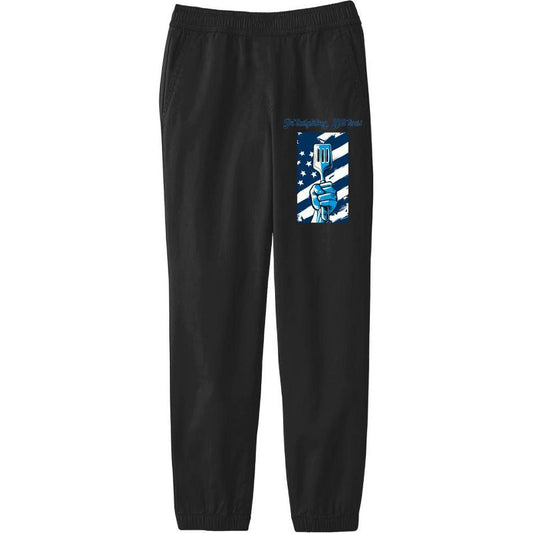 "In Tailgating We Trust" American Flag And Spatula Youth Jogger Pants