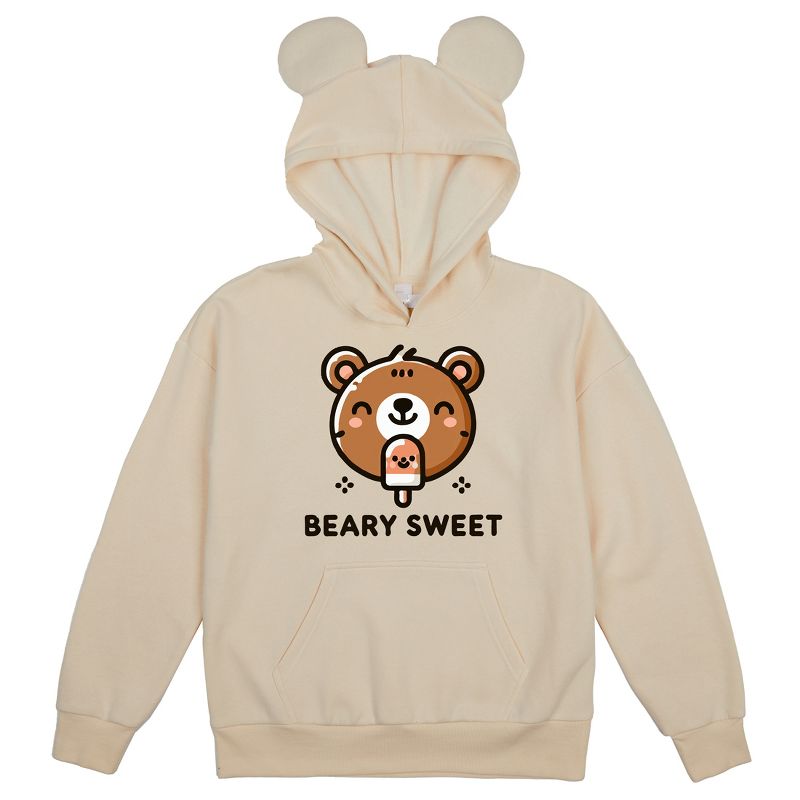 Beary Sweet Youth Girl's Long Sleeve Cosplay Hoodie With 3D Ears