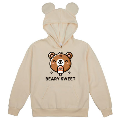 Beary Sweet Youth Girl's Long Sleeve Cosplay Hoodie With 3D Ears