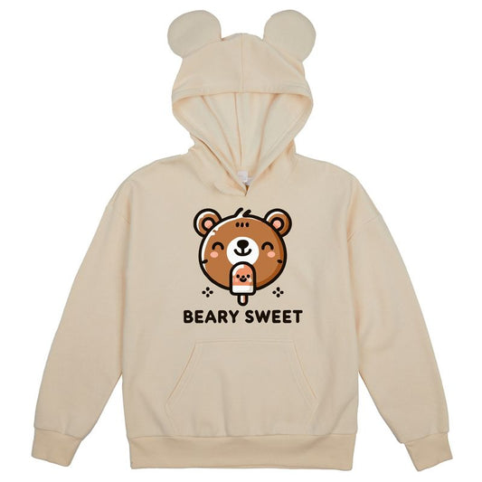 Beary Sweet Youth Girl's Long Sleeve Cosplay Hoodie With 3D Ears