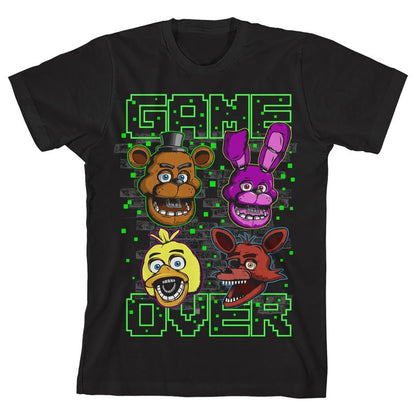 تي شيرت أسود بأكمام قصيرة للأولاد من Five Nights at Freddy's Game Over