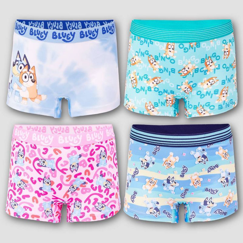 Girls' 4pk Bluey Boxer Briefs