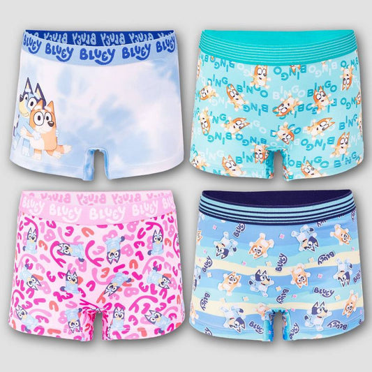 Girls' 4pk Bluey Boxer Briefs