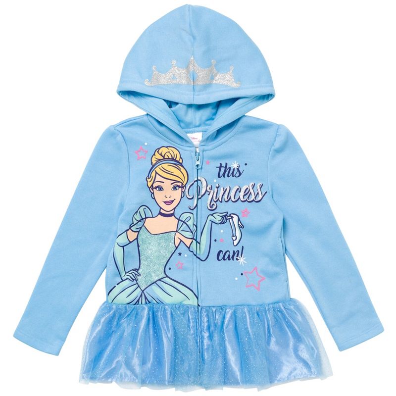 Disney Princess Girls Zip Up Hoodie Toddler