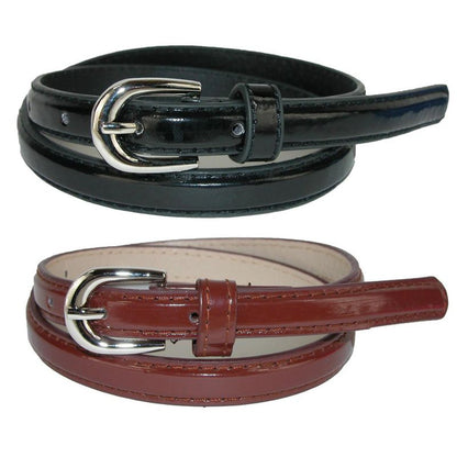 CTM Kid's Skinny Dress Belt (Pack of 2 Colors)