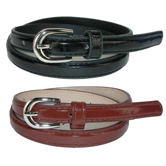 CTM Kid's Skinny Dress Belt (Pack of 2 Colors)