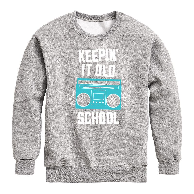 Boys' - Instant Message - Kids Crew Fleece Graphic Long Sleeve Fleece Sweatshirt