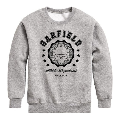 Boys' - Garfield - Varsity Seal Graphic Long Sleeve Fleece Sweatshirt