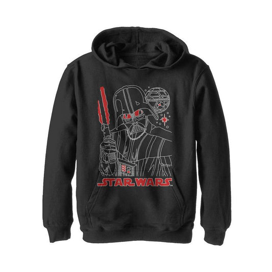 Boy's Star Wars Darth Vader Lightsaber Outline Pull Over Hoodie