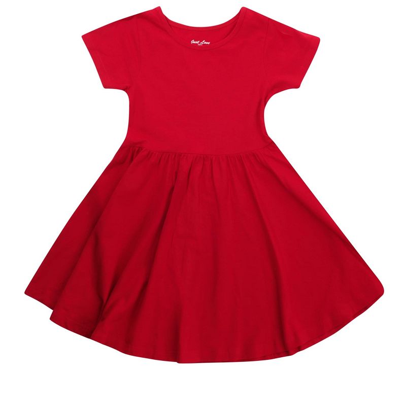 Just Love Girls Twirl Dress Girls Short Sleeve Twirly Skater Dress