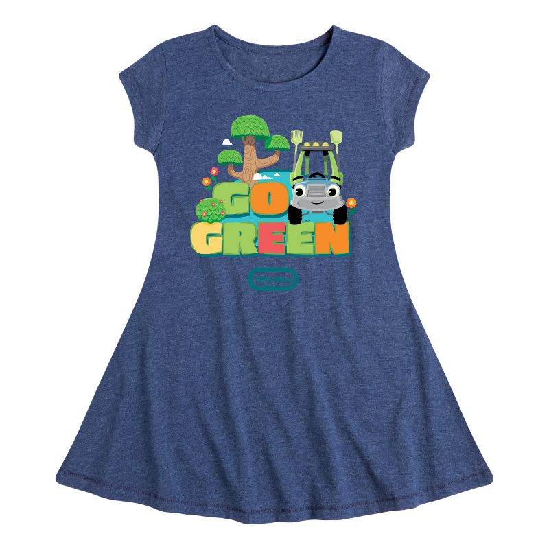 Girls' - Little Tikes - Go Green Fit & Flair Cap Sleeve Dress