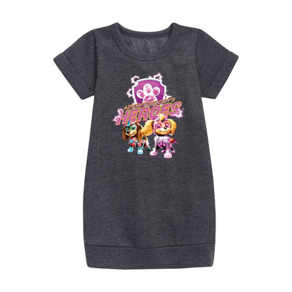 Girls' - Paw Patrol - Adventure Citys Heroes Graphic Short Sleeve Fleece Dress
