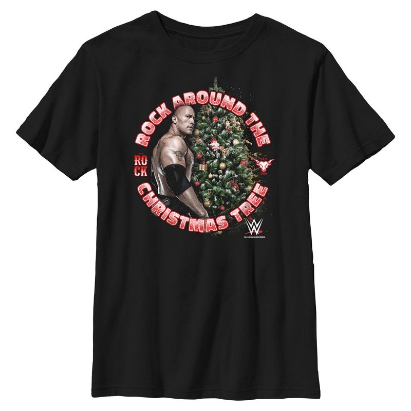 تي شيرت WWE Rock Around the Christmas Tree للأولاد
