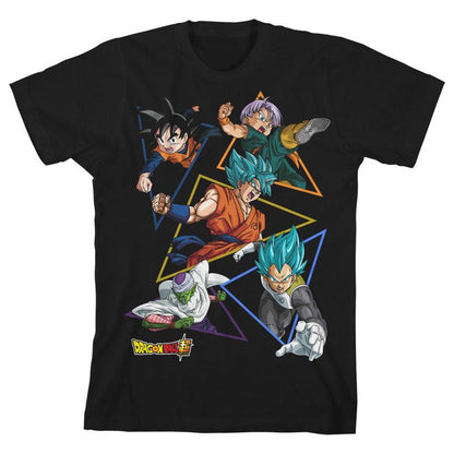 Dragon Ball Super Characters Boys Black Graphic Tee Shirt