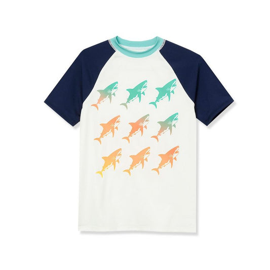 Lands' End Kids Short Sleeve UPF 50 Sun Protection Rash Guard