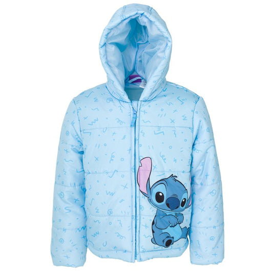 Disney Lilo & Stitch Girls Zip Up Winter Coat Puffer Jacket Little Kid to Big Kid