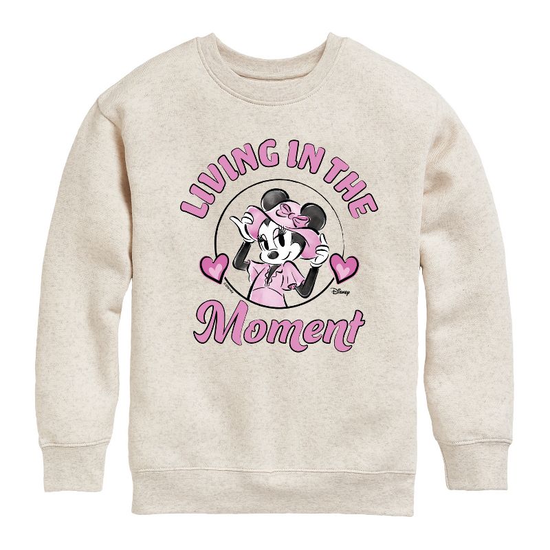 Boys' - Disney - Living In The Moment Graphic Long Sleeve Fleece Sweatshirt