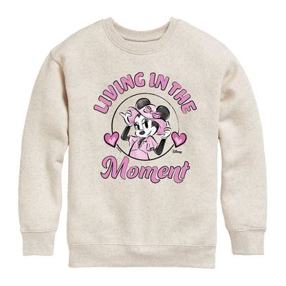 Boys' - Disney - Living In The Moment Graphic Long Sleeve Fleece Sweatshirt