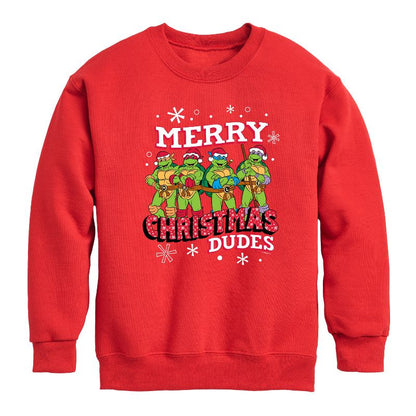 Boys' - Teenage Mutant Ninja Turtles - Merry Christmas Dude Graphic Long Sleeve Fleece Sweatshirt
