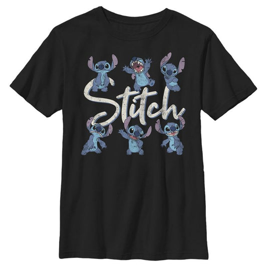 Boy's Lilo & Stitch Distressed Poses T-Shirt
