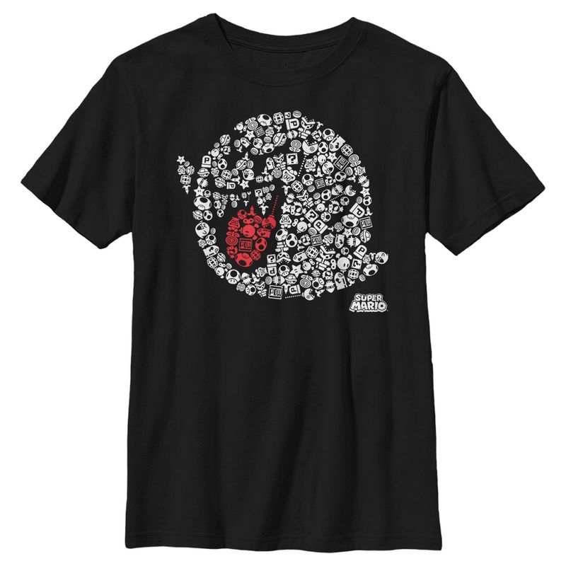 تي شيرت سوبر ماريو بو غوست موزاييك للأولاد من نينتندو