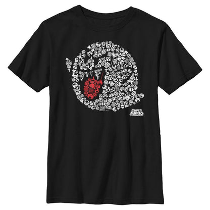تي شيرت سوبر ماريو بو غوست موزاييك للأولاد من نينتندو