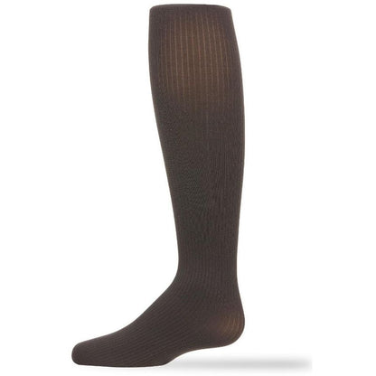Memoi Girls' Opaque Fine Ribbed Nylon Tights