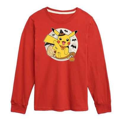 تي شيرت جرافيكي بأكمام طويلة بتصميم ساحرة القمر بيكاتشو للأولاد - بوكيمون