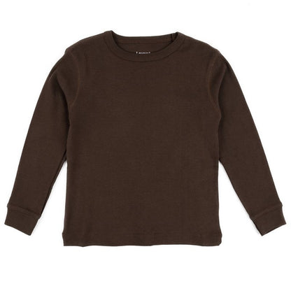 Leveret Kids Long Sleeve Solid Neutral Color T-Shirt