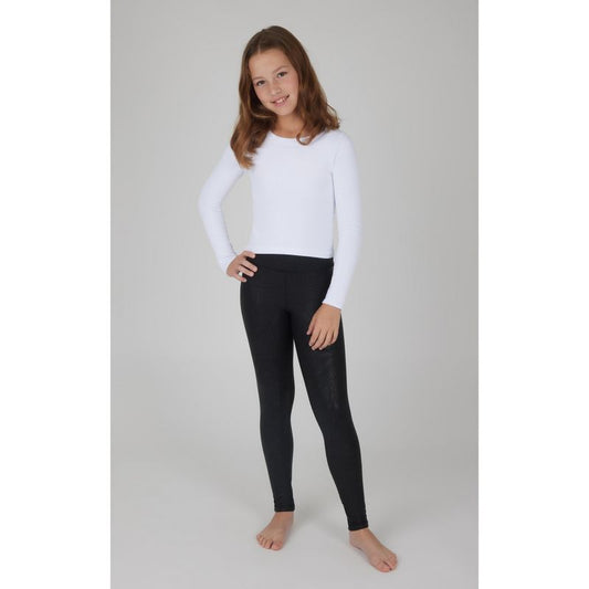 90 Degree By Reflex Girls Vintage Faux Cracked Leather High Waist Legging