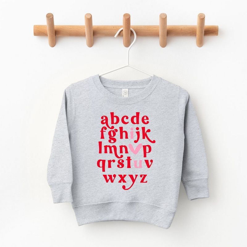 The Juniper Shop Vday Alphabet Toddler Graphic Sweatshirt