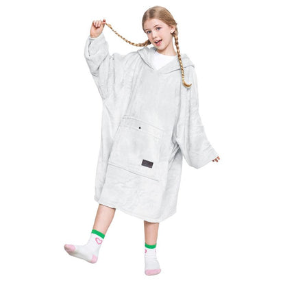 Catalonia Oversized Blanket Hoodie Sweatshirt for Kids, Wearable Fleece Pullover with Large Front Pocket, Teen Boys Girls Gift for Children's Day