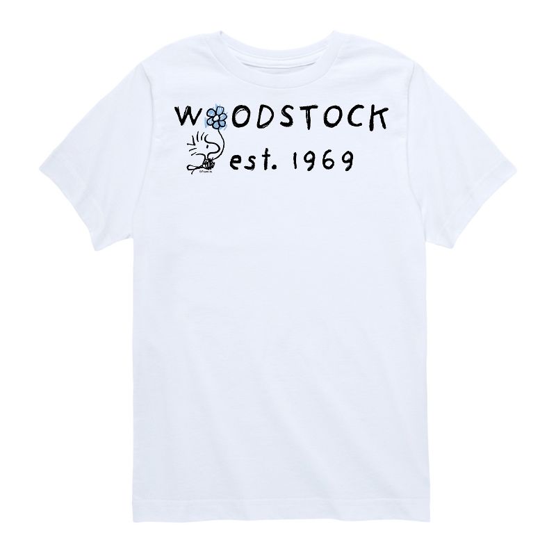تي شيرت جرافيكي بأكمام قصيرة للأولاد - Peanuts - Woodstock 1969