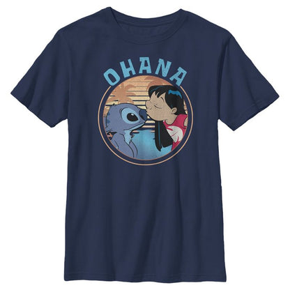 Boy's Lilo & Stitch Ohana and a Kiss T-Shirt